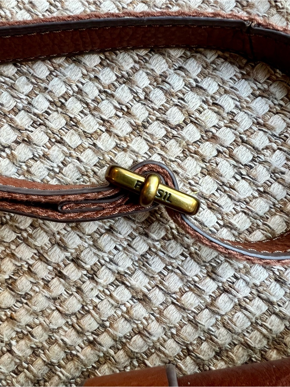 🤎Fossil Leather Crossbody Bag Brown Pebbled Flap Organizer Purse - Picture 3 of 12